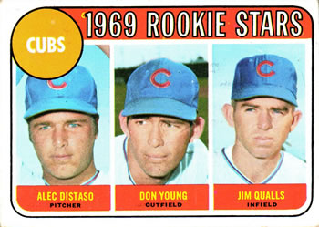 Topps 602 Cubs 1969 Rookie Stars (Alec Distaso / Don Young / Jim Qualls) #1969