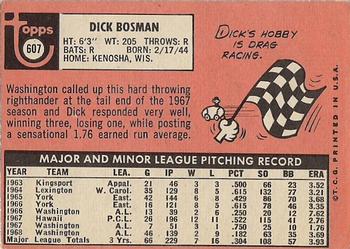 Dick Bosman back