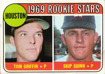 Topps 614 Houston 1969 Rookie Stars (Tom Griffin / Skip Guinn) #1969