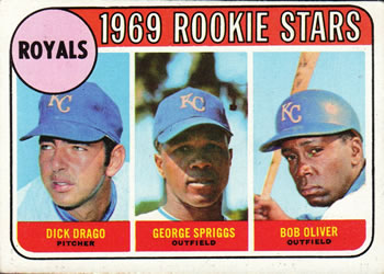 Topps 662 Royals 1969 Rookie Stars (Dick Drago / George Spriggs / Bob Oliver) #1969