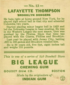 Lafayette Thompson back