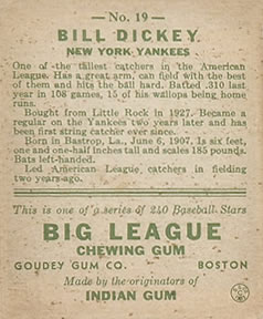 Bill Dickey back