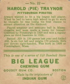 Harold “Pie” Traynor back