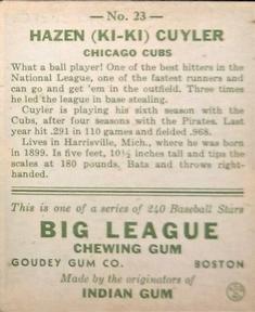 Hazen “Ki-Ki” Cuyler back