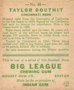 Taylor Douthit back