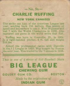 Charlie Ruffing back