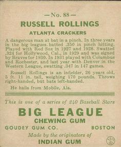 Russell Rollings back