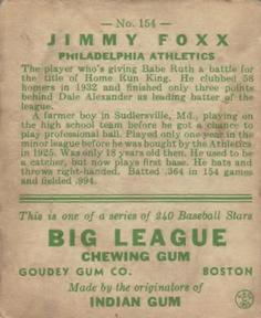 Jimmy Foxx back