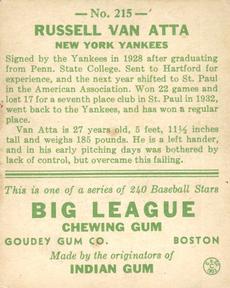 Russell Van Atta back