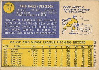 Fritz Peterson back
