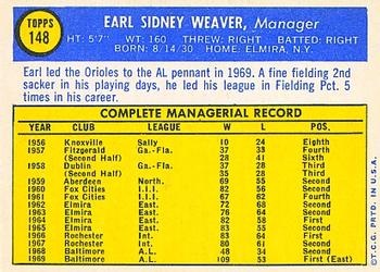 Earl Weaver back