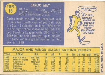 Carlos May back