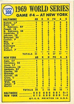 Topps 308 World Series Game 4   Martin's Bunt Ends Deadlock! back