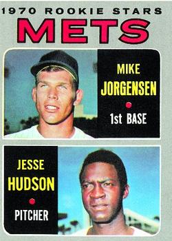 Topps 348 Mets 1970 Rookie Stars (Mike Jorgensen / Jesse Hudson) #1970