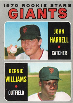 Topps 401 Giants 1970 Rookie Stars (John Harrell / Bernie Williams) #1970