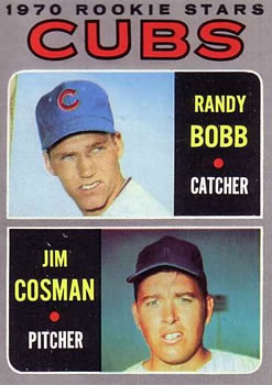 Topps 429 Cubs 1970 Rookie Stars (Randy Bobb / Jim Cosman) #1970