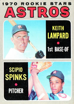 Topps 492 Astros 1970 Rookie Stars (Keith Lampard / Scipio Spinks) #1970