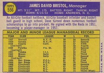 Dave Bristol back