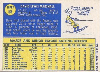 Dave Marshall back