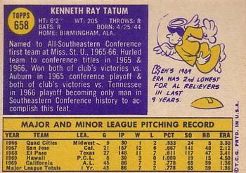 Ken Tatum back