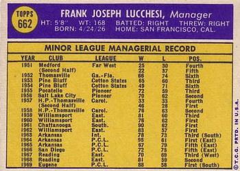 Frank Lucchesi back