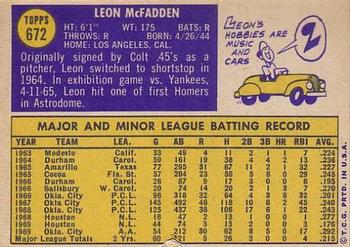 Leon McFadden back