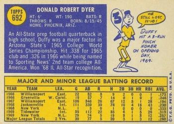 Duffy Dyer back