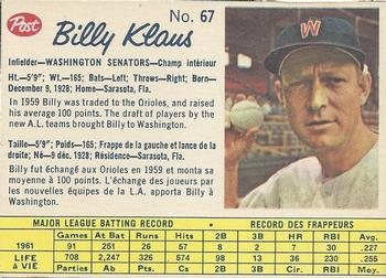 Billy Klaus #67