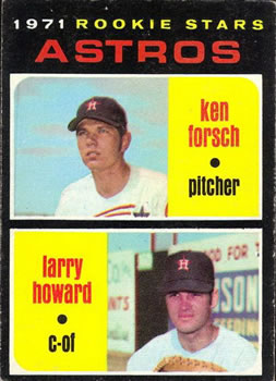 Topps 102 Astros 1971 Rookie Stars (Ken Forsch / Larry Howard) #1971