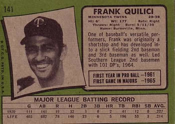 Frank Quilici back