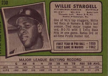 Willie Stargell back