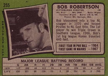 Bob Robertson back