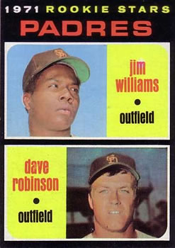 Topps 262 Padres 1971 Rookie Stars (Jim Williams / Dave Robinson) #1971