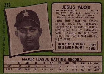 Jesus Alou back