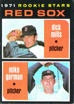 Topps 512 Red Sox 1971 Rookie Stars (Dick Mills / Mike Garman) #1971