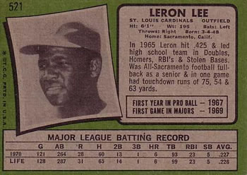 Leron Lee back