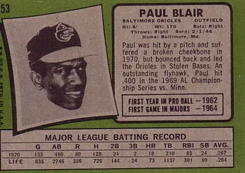 Paul Blair back