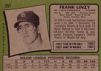 Frank Linzy back
