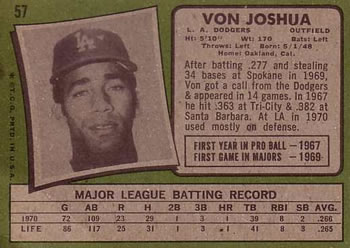 Von Joshua back