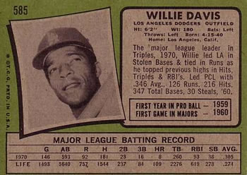 Willie Davis back