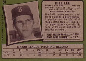 Bill Lee back