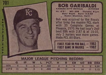 Bob Garibaldi back