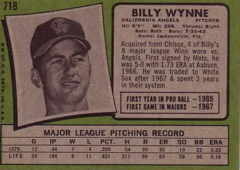 Billy Wynne back