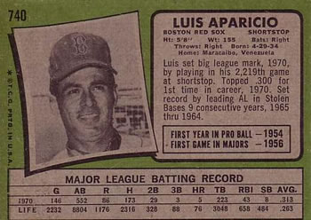 Luis Aparicio back