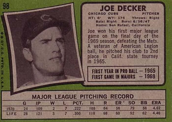 Joe Decker back