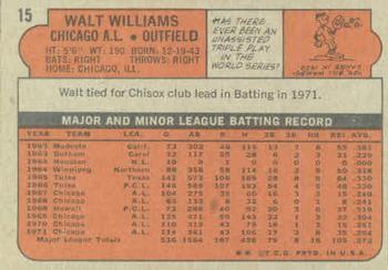 Walt Williams back