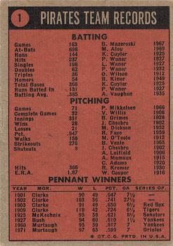 Topps 1 World Champions (Pittsburgh Pirates) back