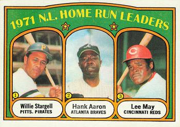 Topps 89 1971 N.L. Home Run Leaders (Willie Stargell / Hank Aaron / Lee May) #1972