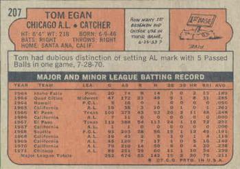 Tom Egan back
