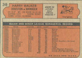 Harry Walker back
